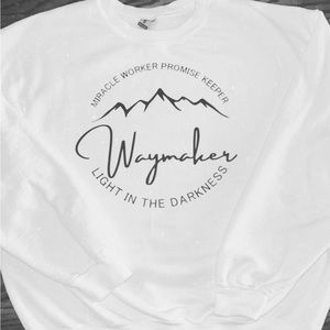 Crew neck sweatshirt- Waymaker - Jesus- Verse